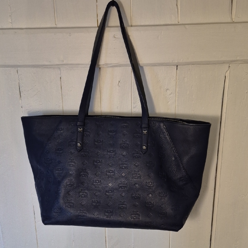 MCM Navy Blue Klara Tote Bag - Picture 6 of 8
